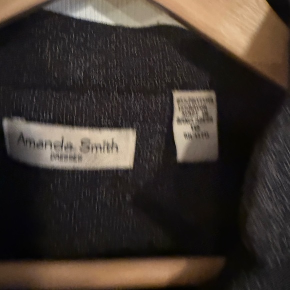 Amanda Smith Black Zip Front Jacket Blazer Women’s Size 10 - Picture 5 of 5